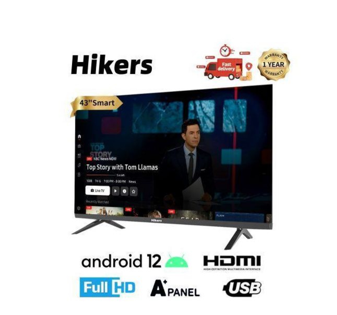 Frameless Android Smart FHD LED TV - HDMI - Black